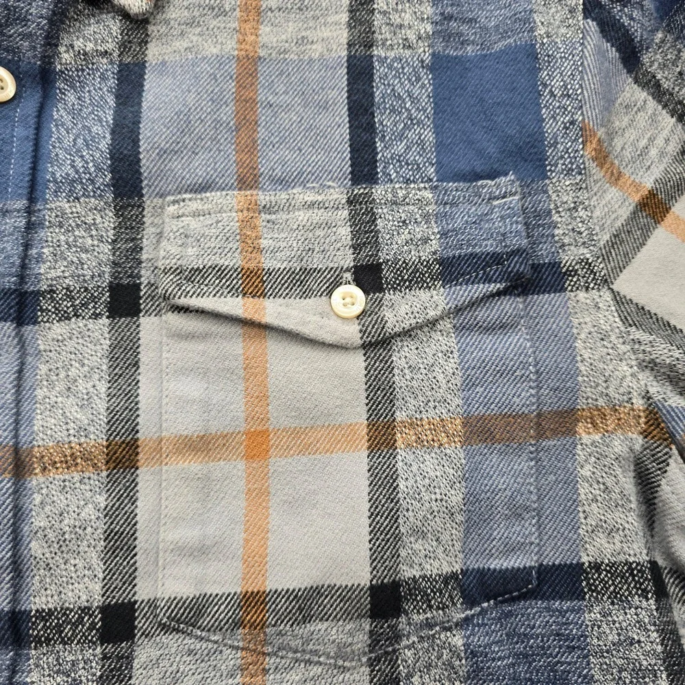 The North Face Arroyo Flannel Shirt‎ Mens Medium Blue Gray Plaid Button Up